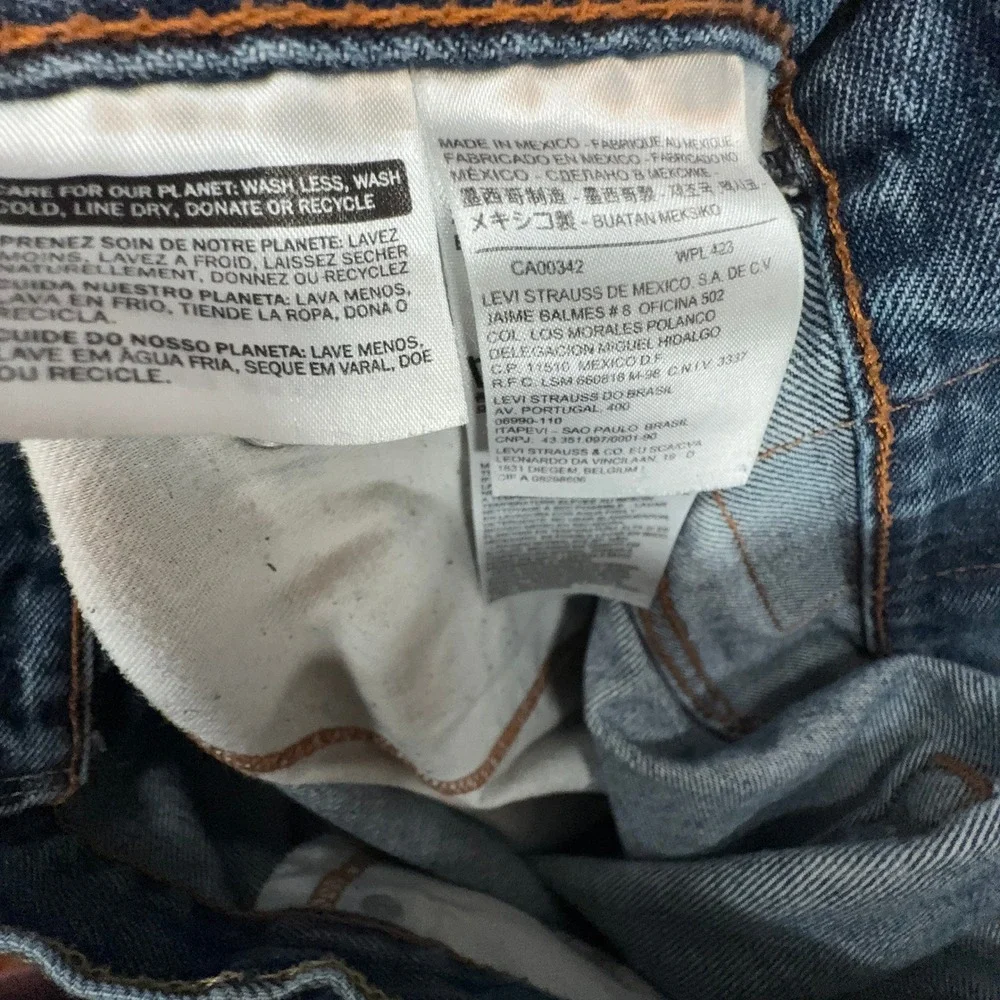 Levis 550 Relaxed Fit Jeans Mens 44x30 Blue Tapered Leg Denim Classic Casual